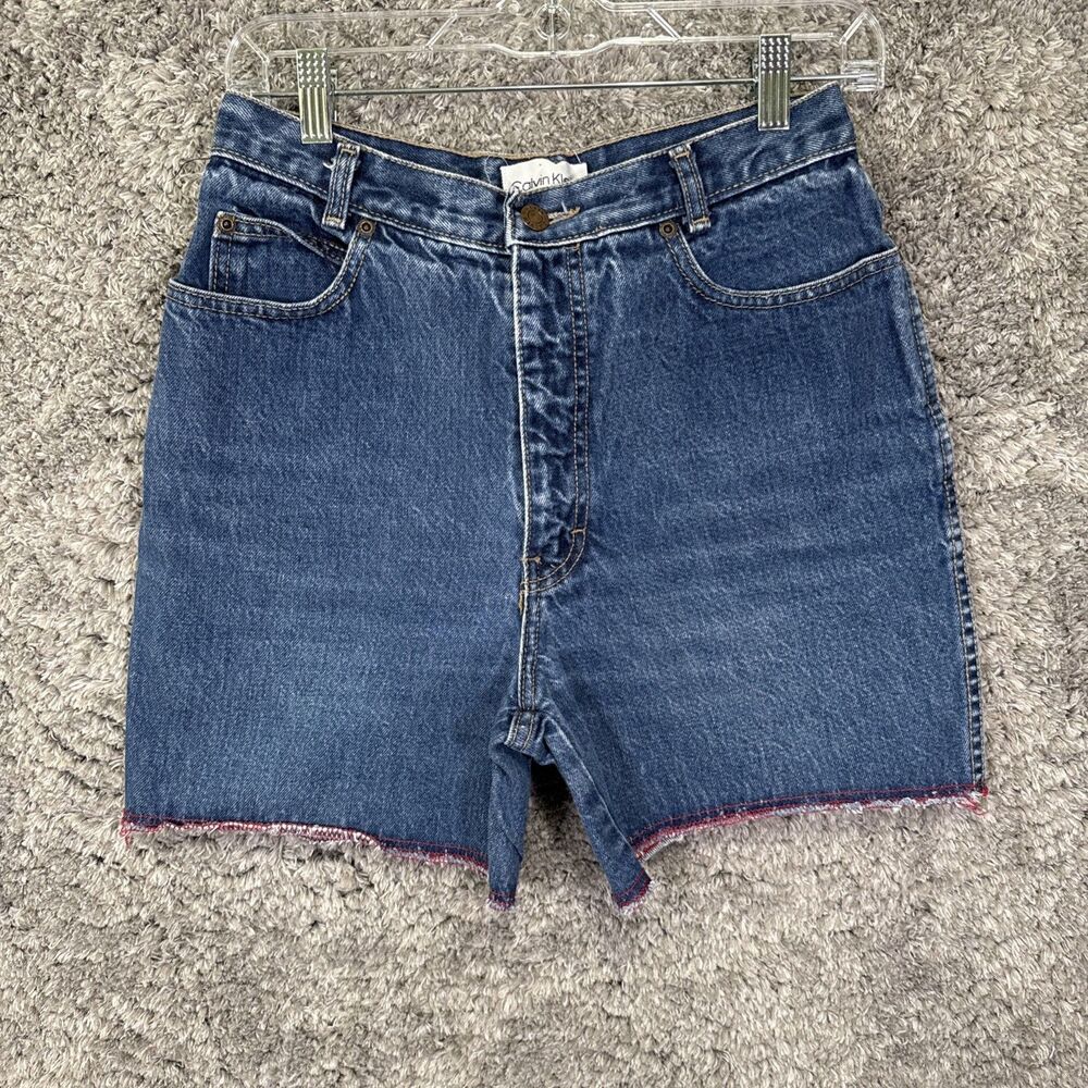 Vintage Calvin Klein Women’s Denim Shorts High Rise 90s 12 USA RUNS SMALL